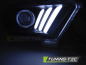 Preview: LED Tagfahrlicht Design Scheinwerfer für Ford Mustang V 10-13 chrom mit dynamischem LED Blinker